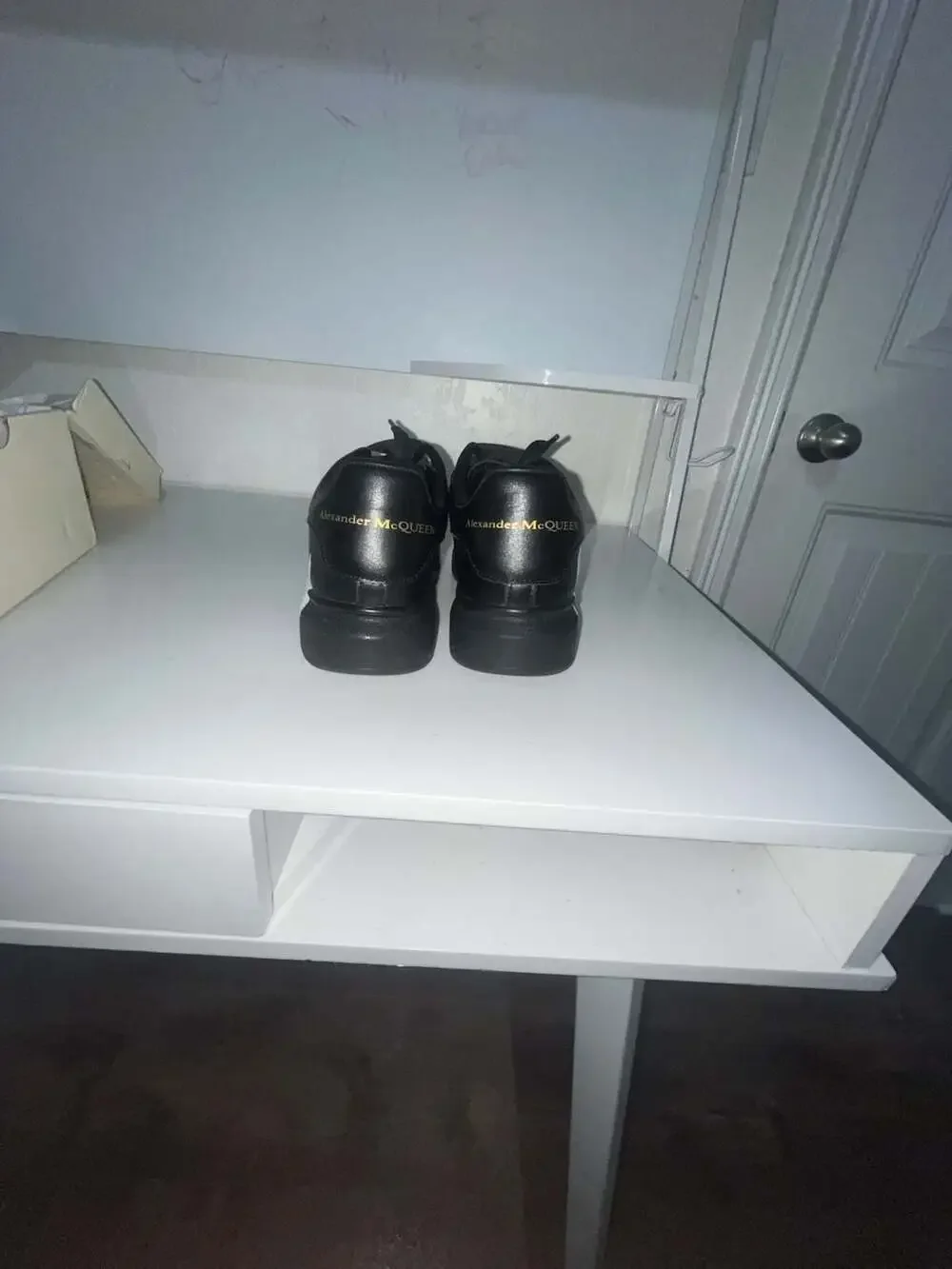 Alexander McQueen Oversized Graffiti Black White Sneakers